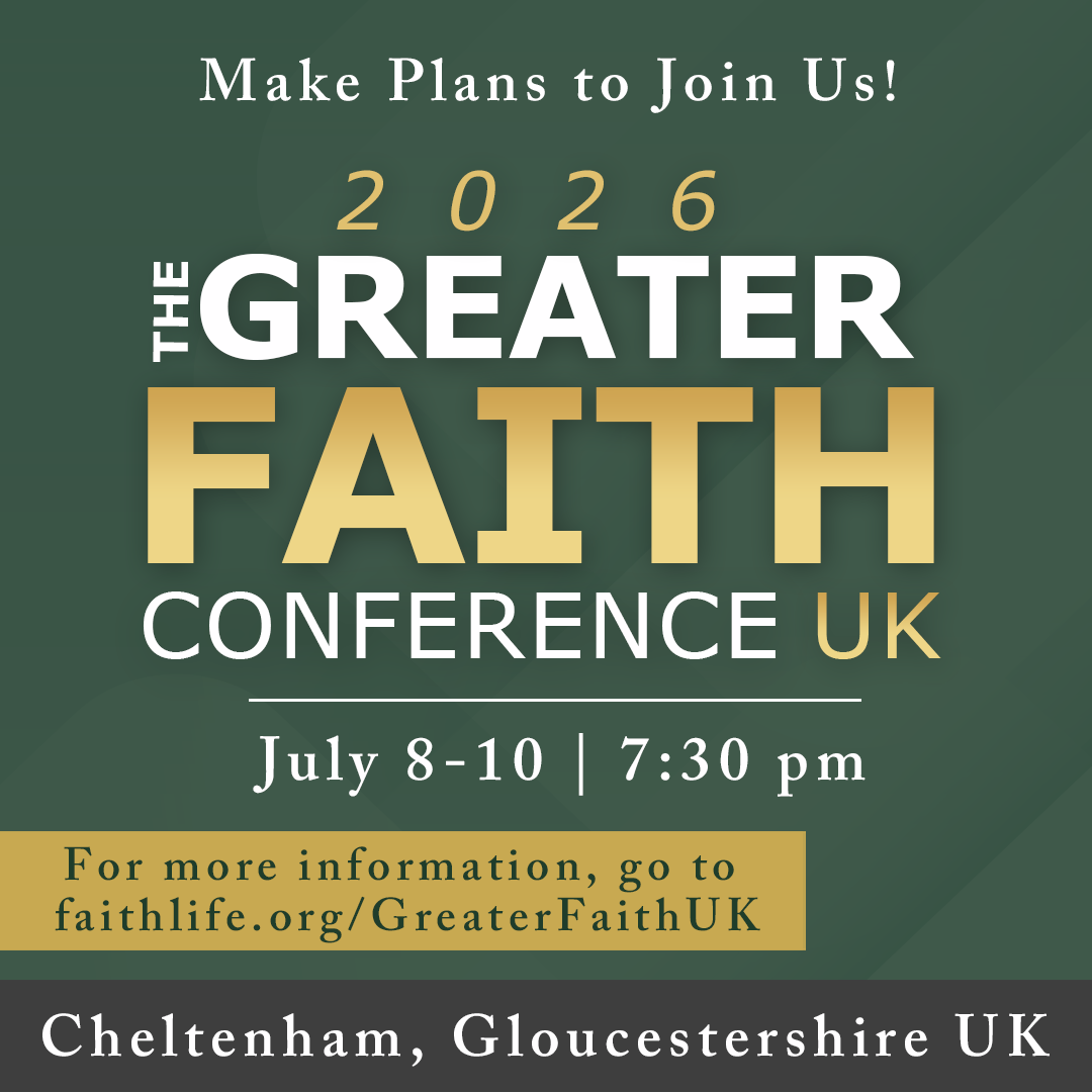 Join us for the first ever Greater Faith Conference UK on July 8-10 at the Cheltenham Racecourse in Cheltenham, Gloucestershire, UK!