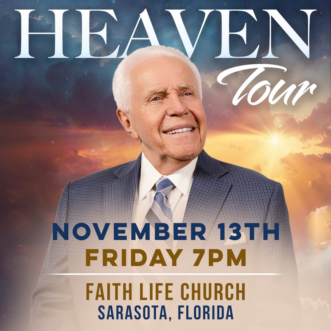 Join Us November 13th in Sarasota, Florida for Brother Jesse Duplantis' Heaven Tour. Service is IN-PERSON only.